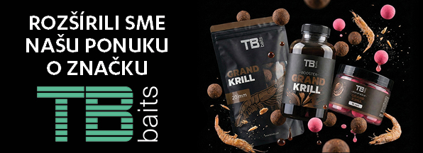 Značka TB BAITS v predajni BLYSKÁČ
