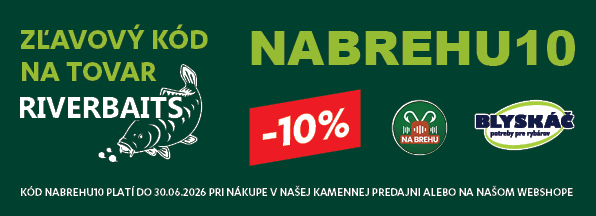 Zľava 10% na RIVERBAITS s kódom NABREHU10