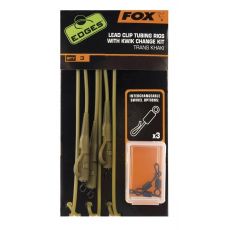 Montáž Fox Lead Clip Tubing Kwik Khaki Change Kit (3x) EDGES 