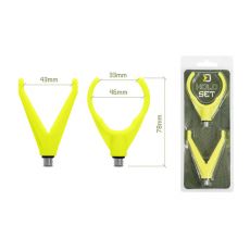 Sada držiakov Delphin HoldSET / fluo žltá